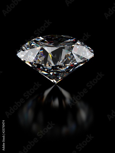 Diamond on black