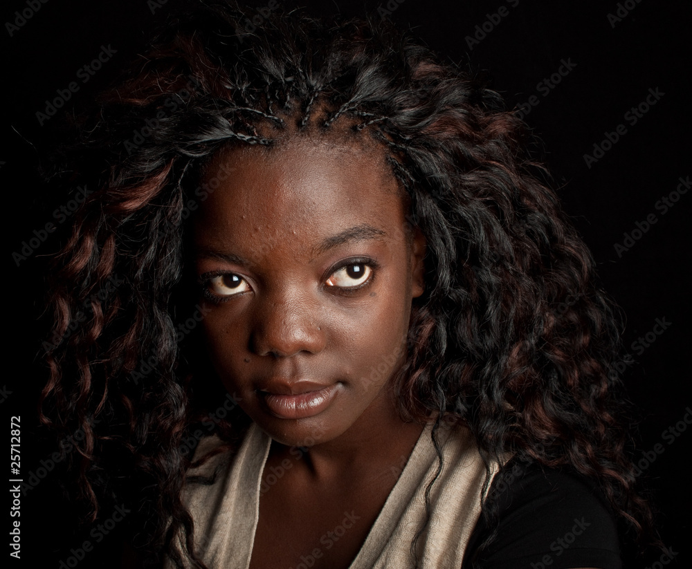 beautiful portrait of a black african american on black beautiful portrait of a black african american on black