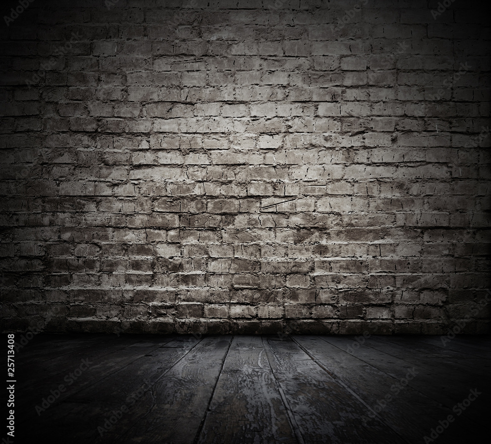 room with brick wall room with brick wall