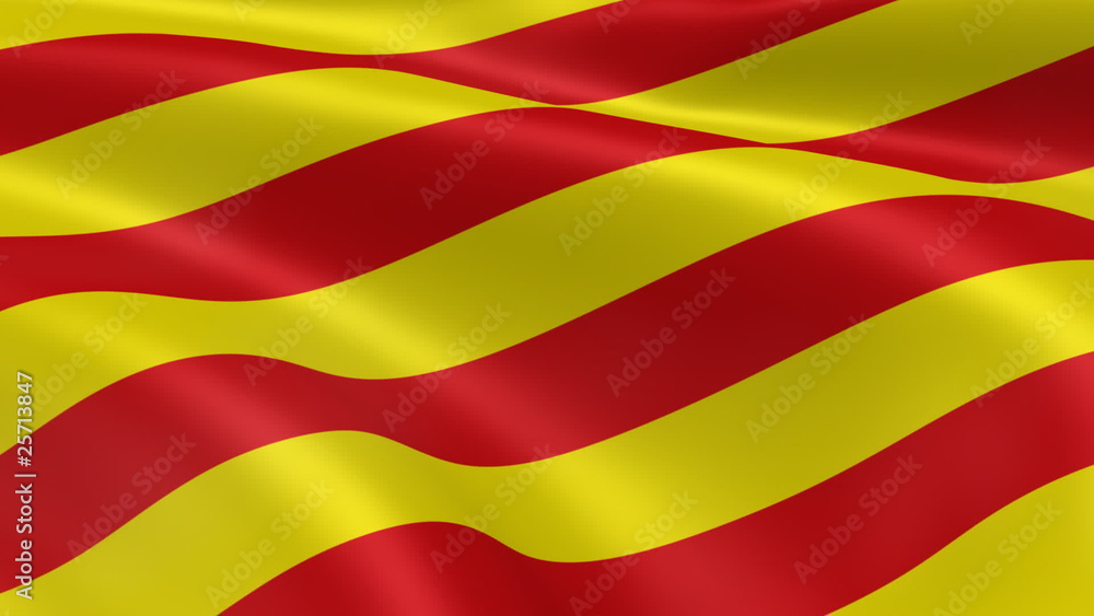 Catalonian flag in the wind Catalonian flag in the wind