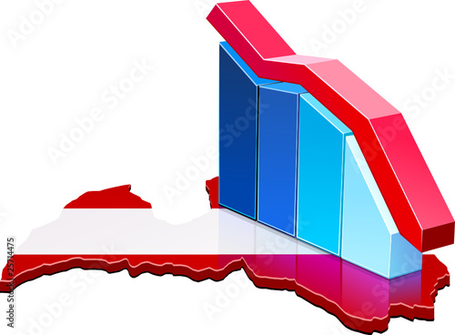Statistiques de la Lettonie à la baisse (détouré)
