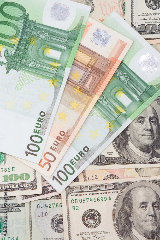 vertical image of banknotes vertical image of banknotes