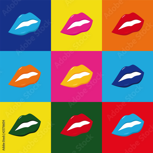 pop art lippen