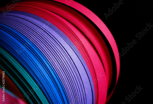 group of color paper strips