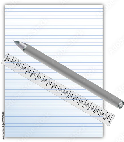 Papier, Kugelschreiber & Lineal