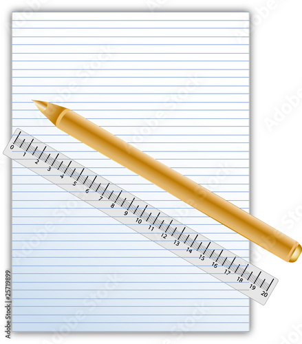 Papier, Kugelschreiber & Lineal