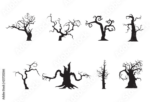 Scary halloween trees