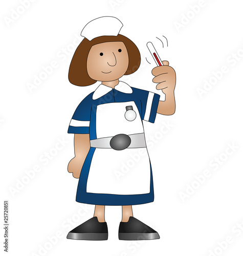 Cartoon medical nurse isolated on white background