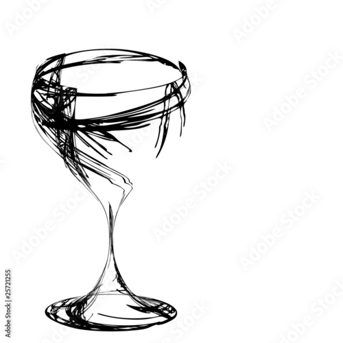 The stylized wine glass for fault