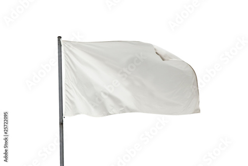 White flag isolated