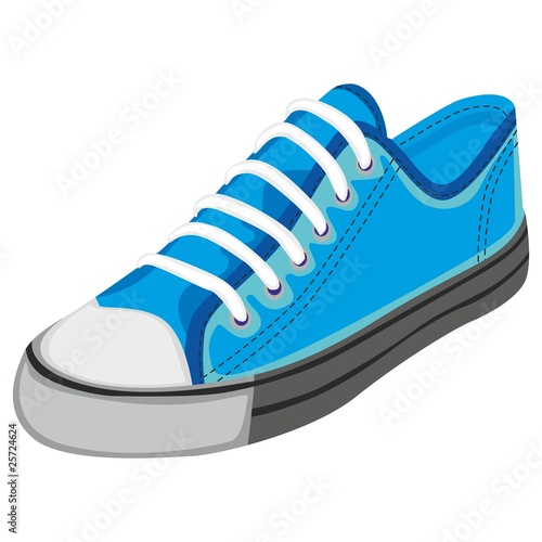 fully editable vector illustration of isolated shoes