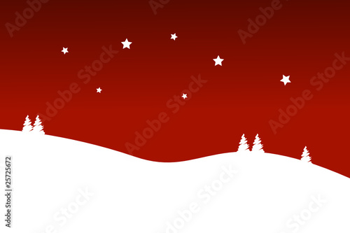 Winterlandschaft rot