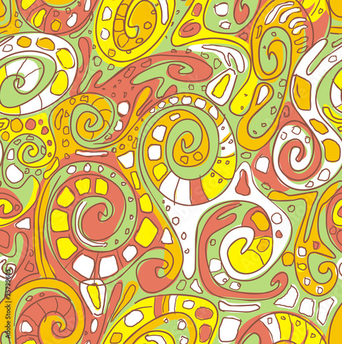 Seamless pattern with original spiral structure