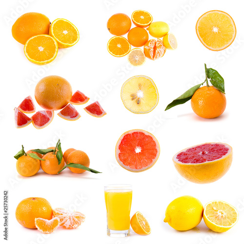 Fototapeta Naklejka Na Ścianę i Meble -  Big collection of citrus fruits