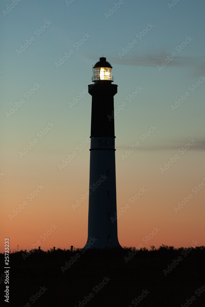 lighthouse at dusk in Brittany lighthouse at dusk in Brittany