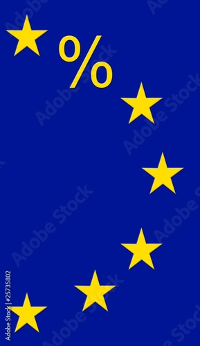 % prozent zeichen europa flagge