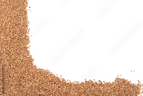 Fotografija Buckwheat on a white background