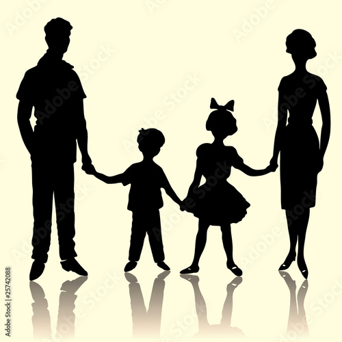 Silhouette of a family