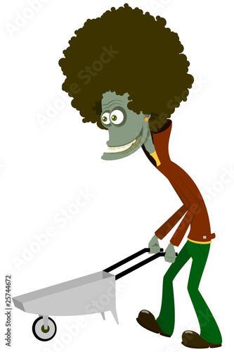 The zombie with a cart
