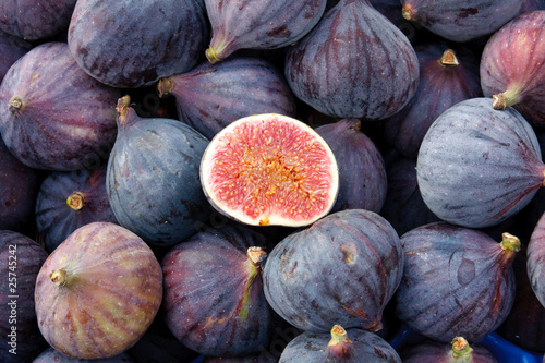 Tasty organic figs at local market photo