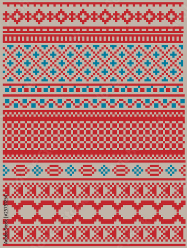 American textile pattern