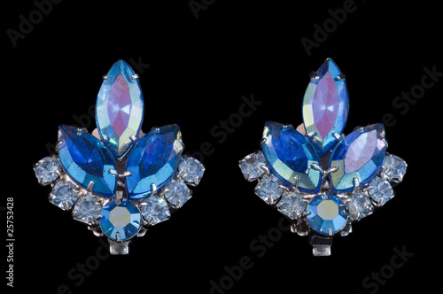 Obraz na płótnie vintage blue clip on earrings w salonie