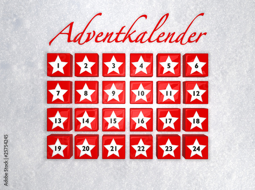 Adventkalener im Schnee
