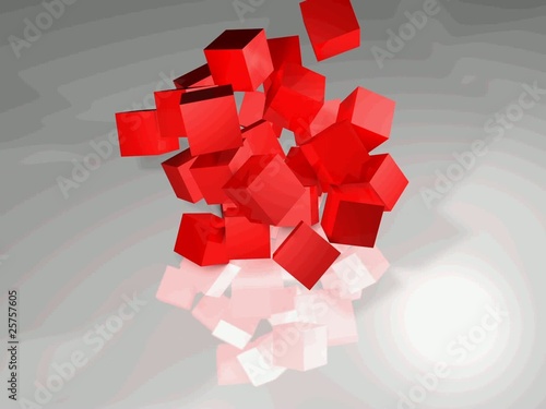 cubos en movimiento