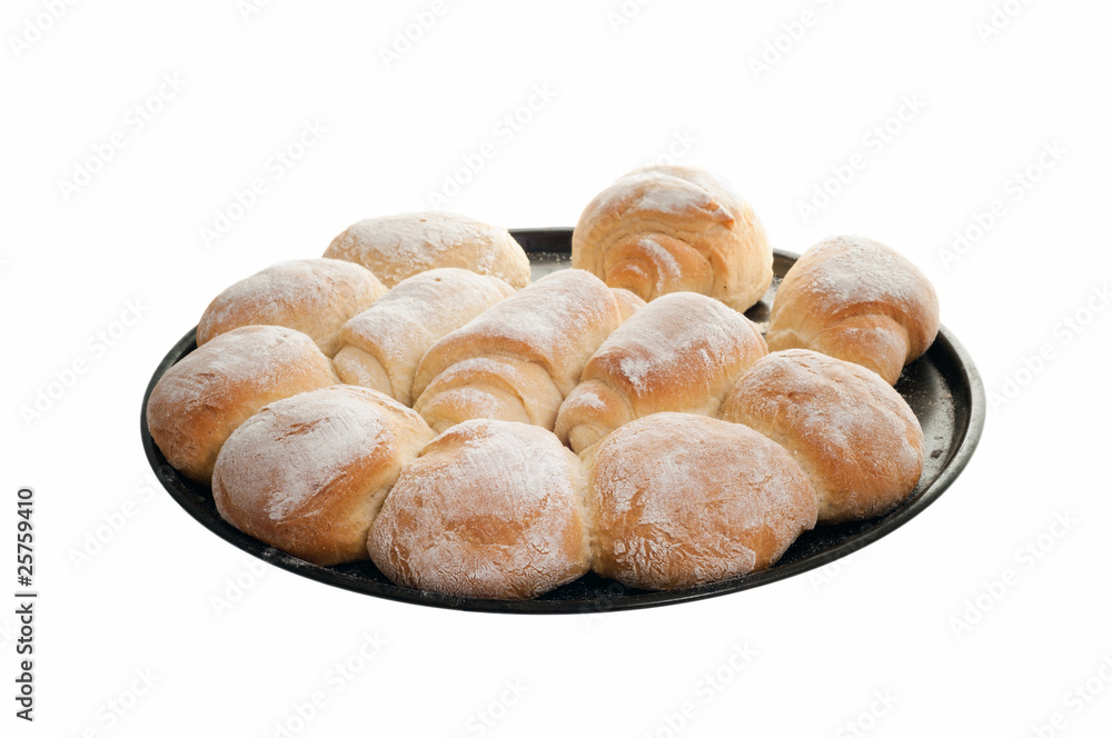 Homemade Bread on white background