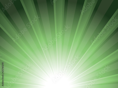 green sunburst vector