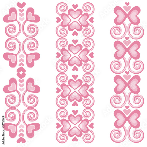 Pink Heart Borders 2