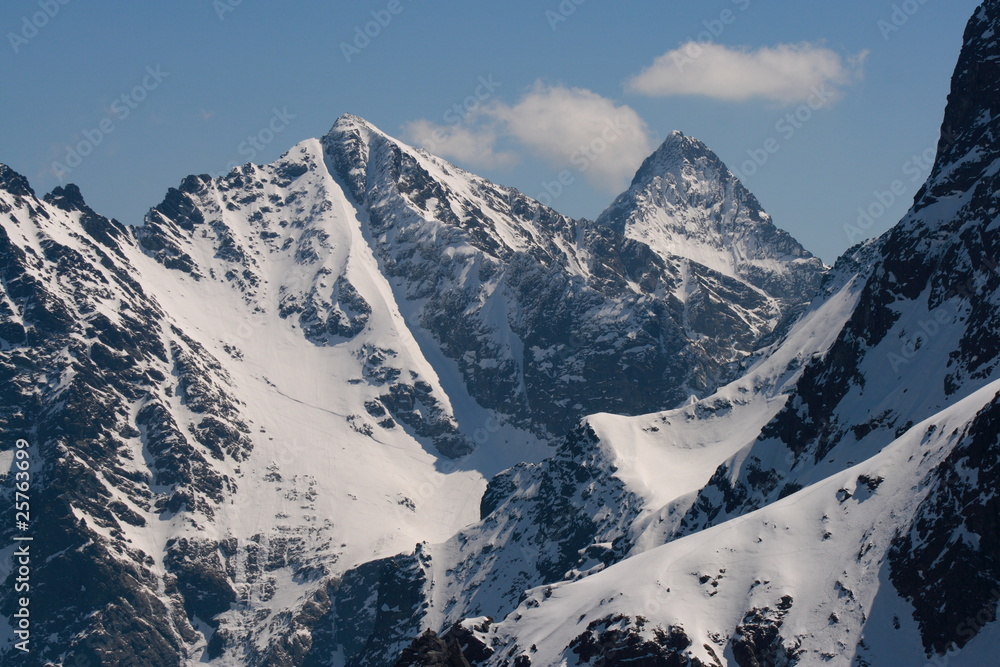 Rysy - the highest peak of Poland in winter, Tatra Mountains