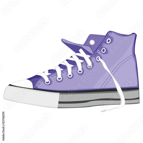 fully editable vector illustration of isolated shoes