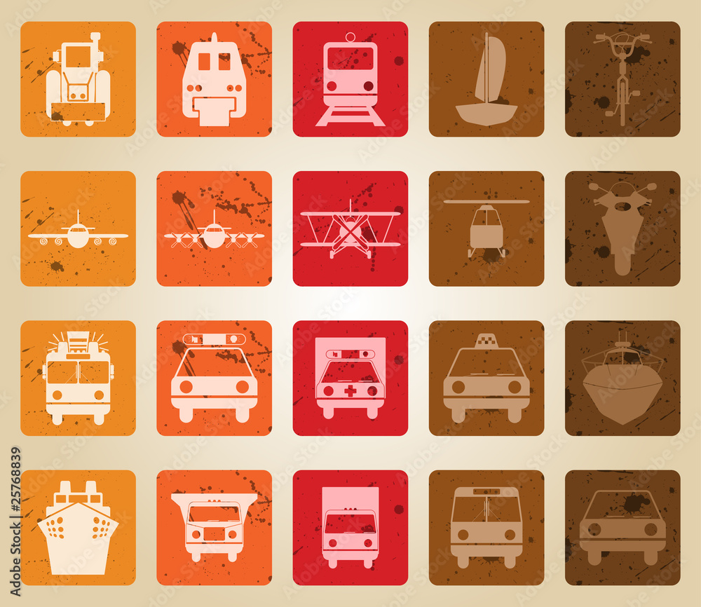 transportation icons set transportation icons set