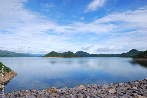 Wallpaper Mural Scenic point of the dam with brighten sky Torontodigital.ca