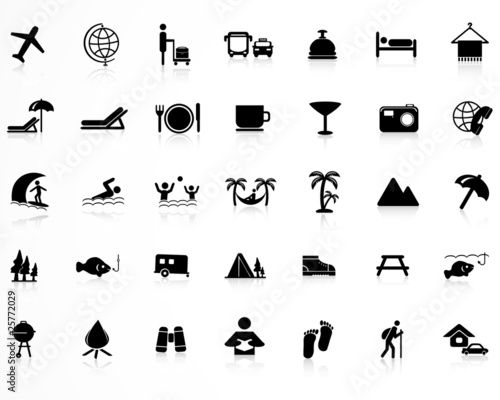 Travel icons set