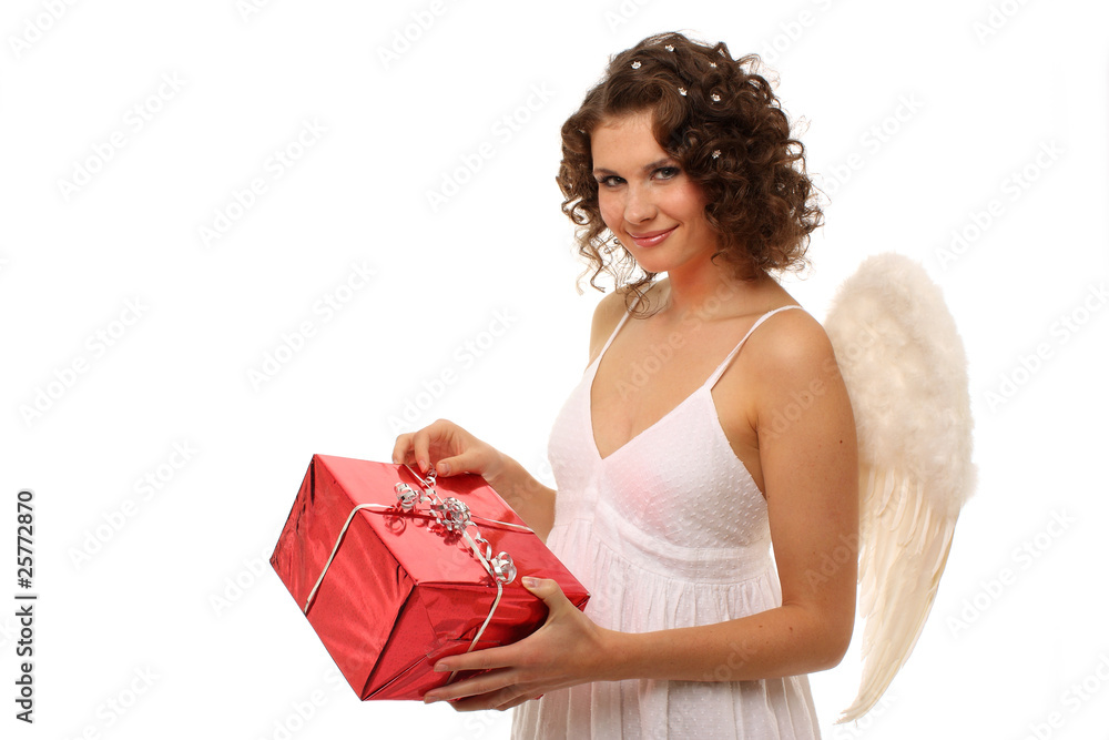 Engel mit Geschenk Engel mit Geschenk