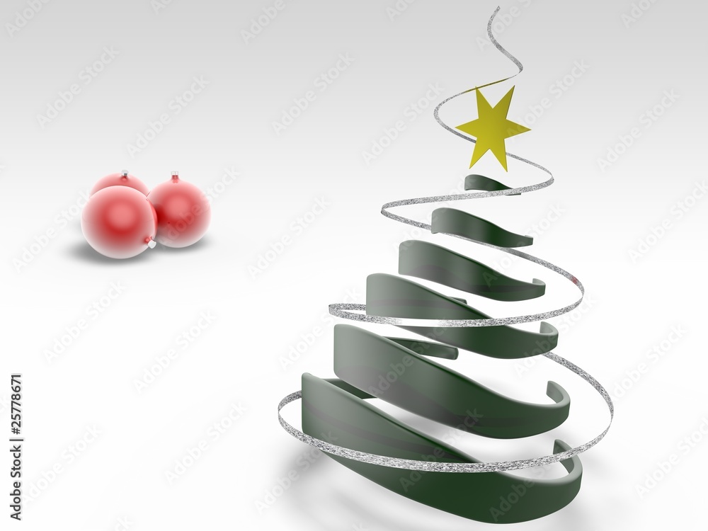 Christmas tree with christmas ball Christmas tree with christmas ball
