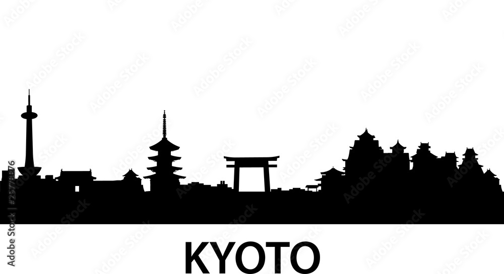 Naklejka premium Kioto Skyline