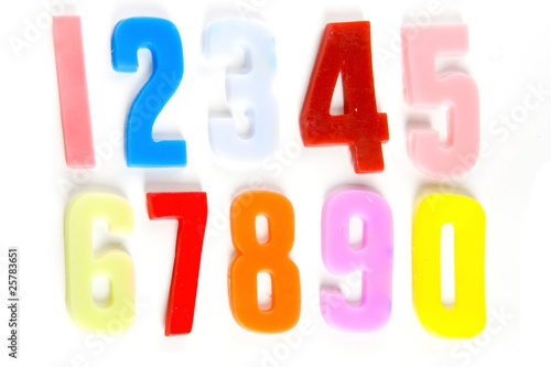 numbers made of soap