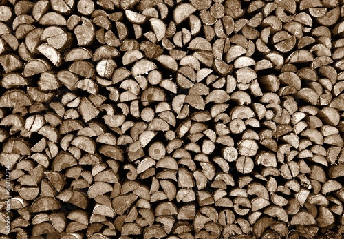 Texture of stacked firewood