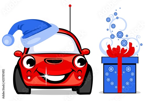The happy New Year's car