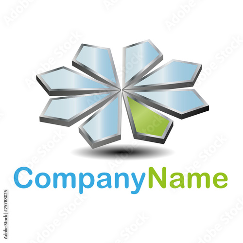 Abstrakt Symbol Logo - Vektor 3d