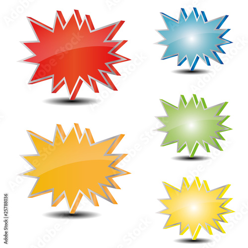 Stern symbol etikett - vektor 3d