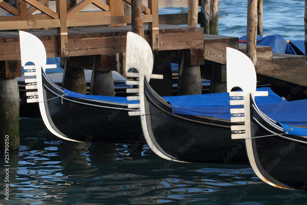 Venice: Gondolas prows