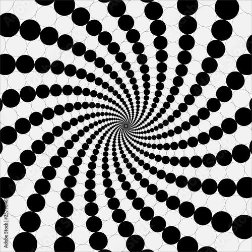 rotating balls. optical illusion