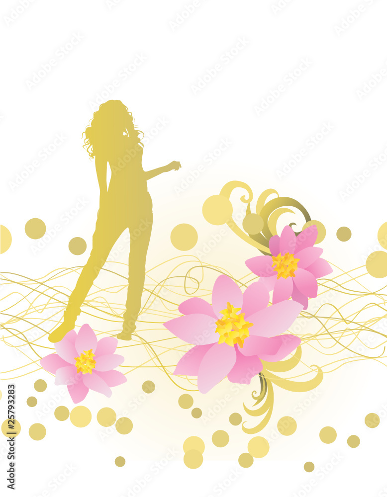 vector spring girl vector spring girl