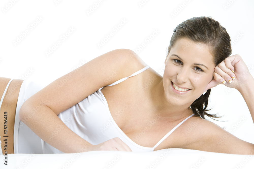 portrait of lying down woman portrait of lying down woman