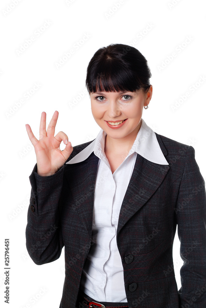 charming young woman in a dark business suit charming young woman in a dark business suit