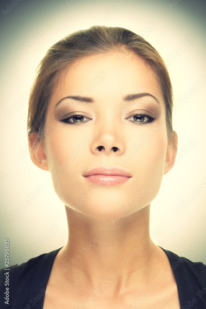 Naklejka premium Female beauty portrait - serious look